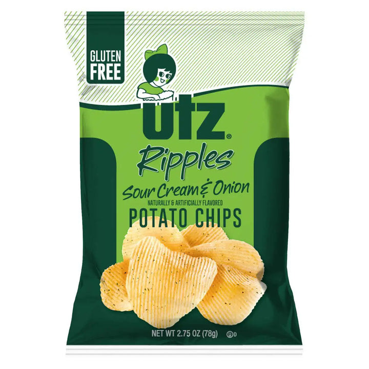 Utz Ripples Potato Chips Sour Cream & Onion 2.75 oz