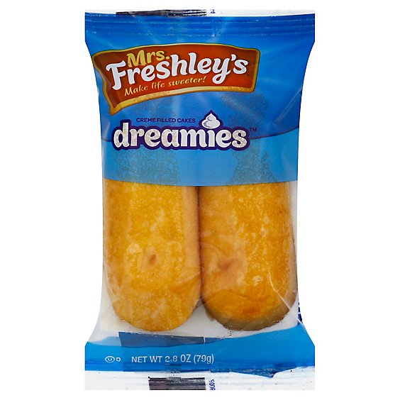 Mrs. Freshley's Golden Creme Cakes 2.8 Oz Pack