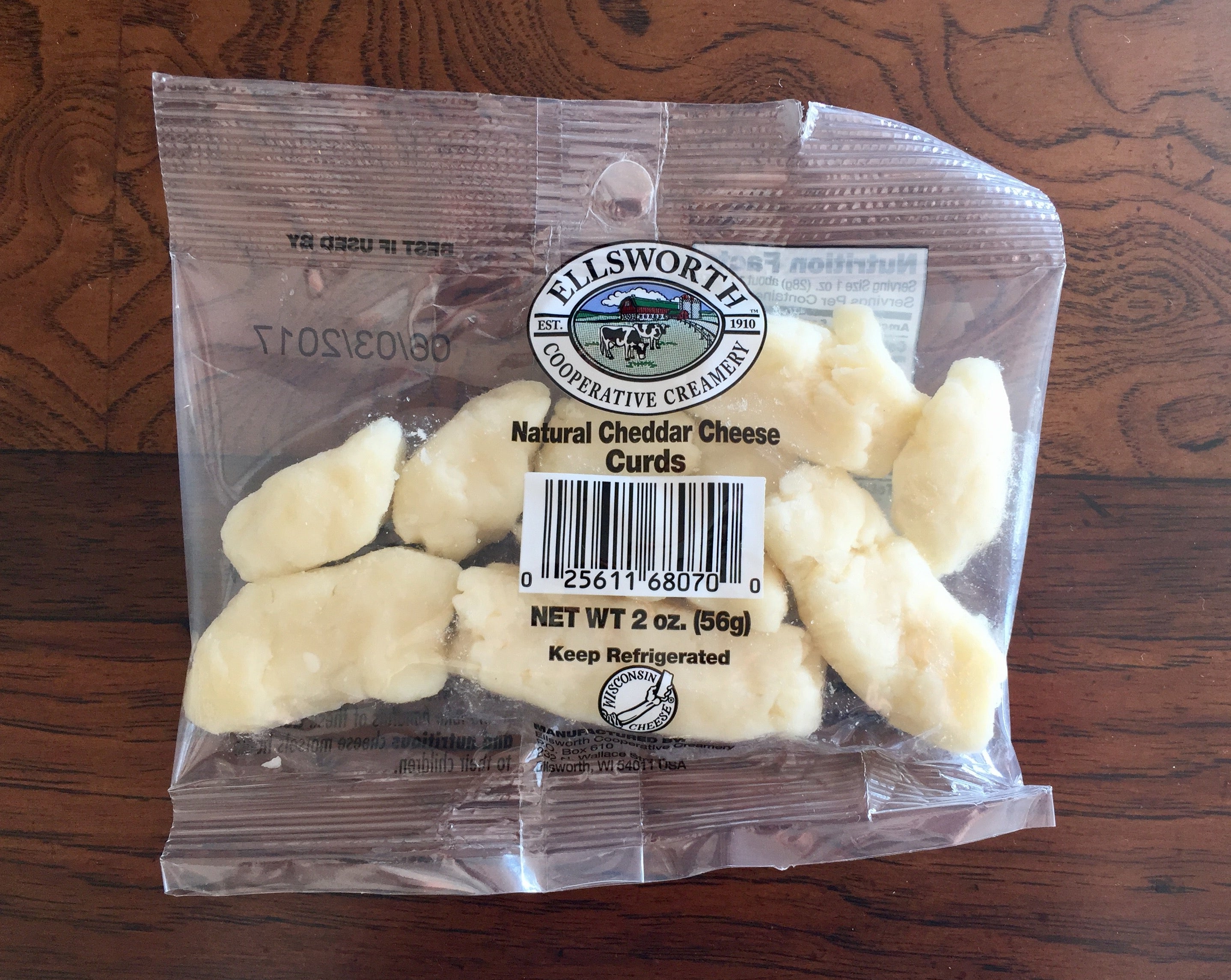 Wholesale Natural White Curd - small retail Cheese 2 OZ-24 Ct Case Bulk