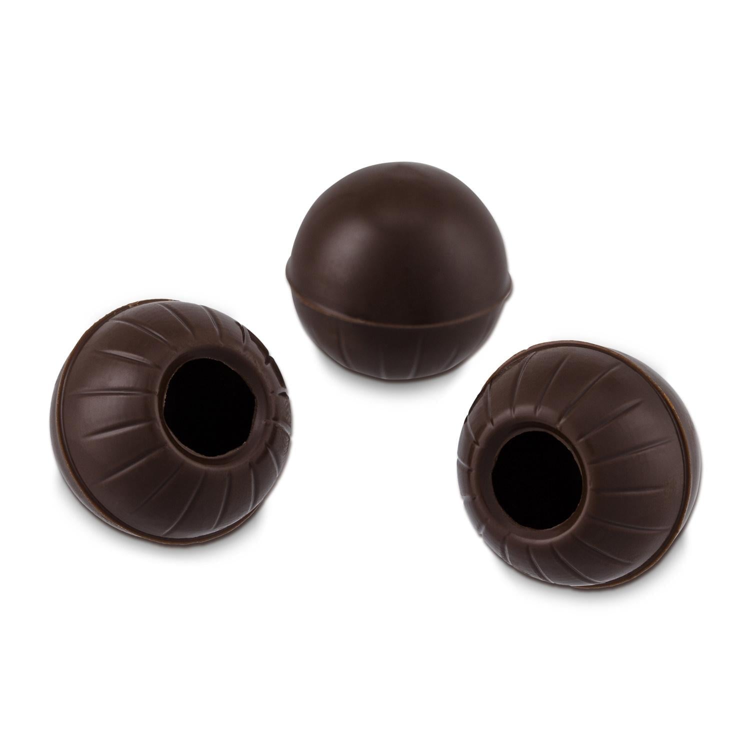 Wholesale Valrhona Dark Chocolate Truffle Shells-1ct Case Bulk