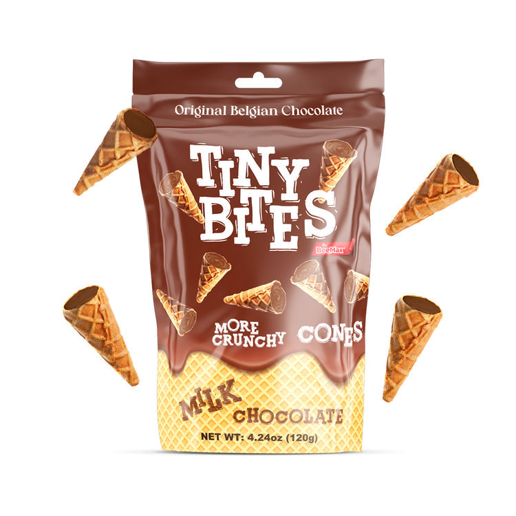 Wholesale BeeMax Tiny Bites Milk Chocolate Waffle Cones – 4.24 oz- Bulk