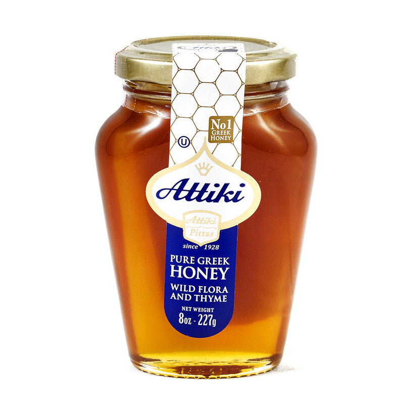 Wholesale Attiki Honey 8 oz jar-12 Ct Case Bulk