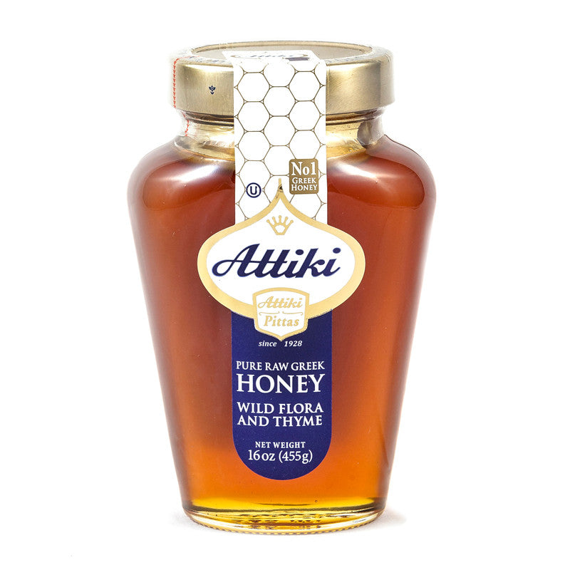 Wholesale Attiki Dark Honey 1lb jars- Bulk