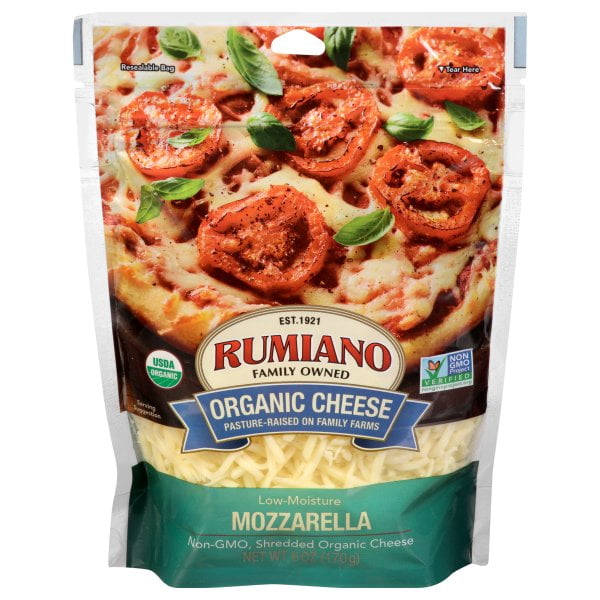 Rumiano Organic Shredded Mozzarella Cheese, 6 Oz