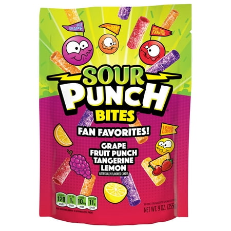 Wholesale Sour Punch Bites® Fan Favorites Standup Bag 9oz Bulk