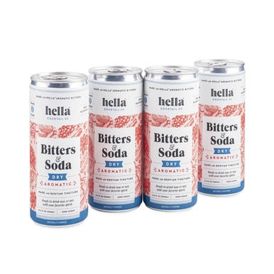 Hella Cocktail Dry Aromatic Bitters & Soda 12 oz Bottle
