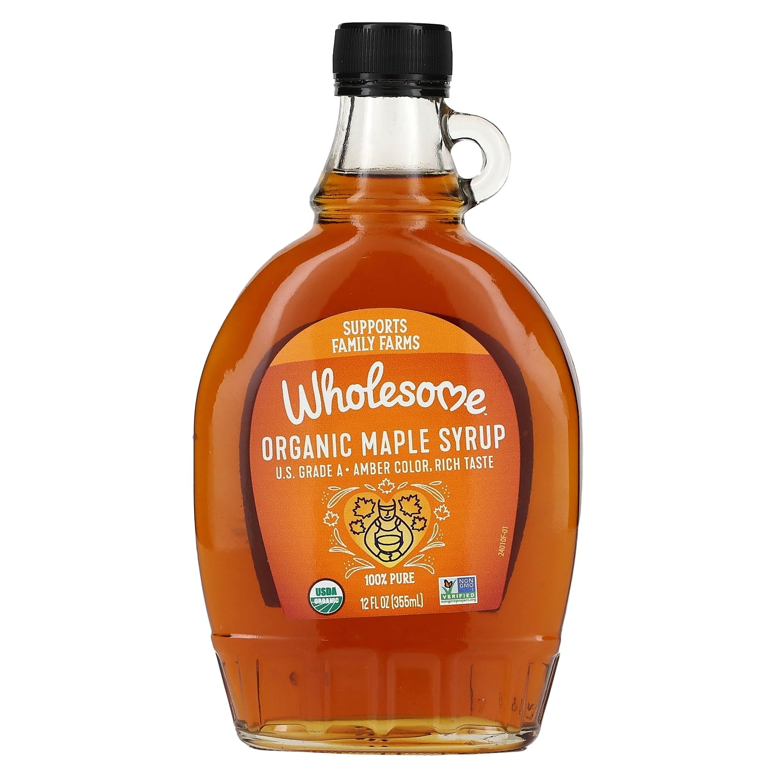 Wholesome Sweeteners Organic Maple Syrup Amber 12 Fl Oz