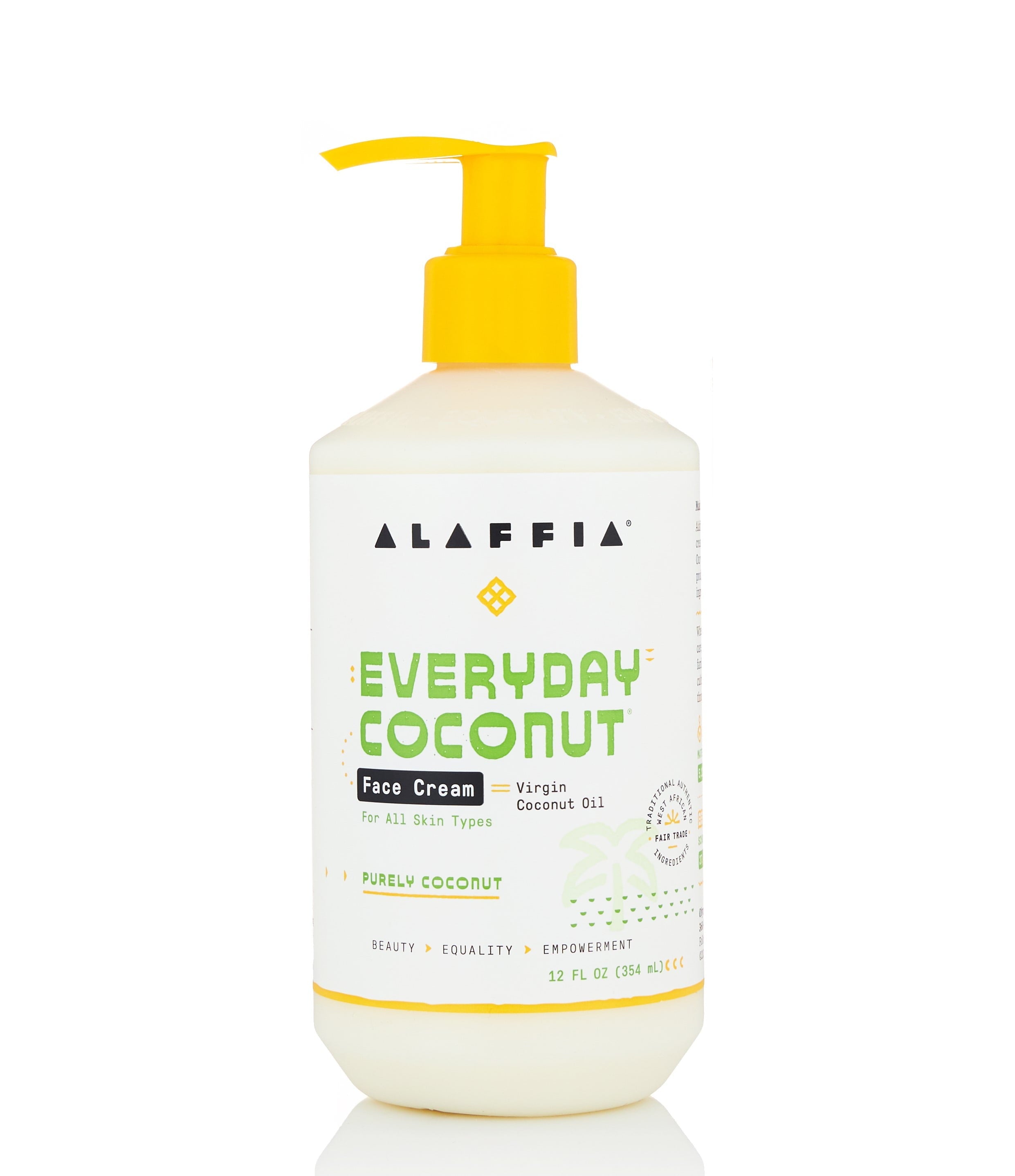 Alaffia, Everyday Coconut, Face Cream, Purely Coconut, 12 oz Bottle