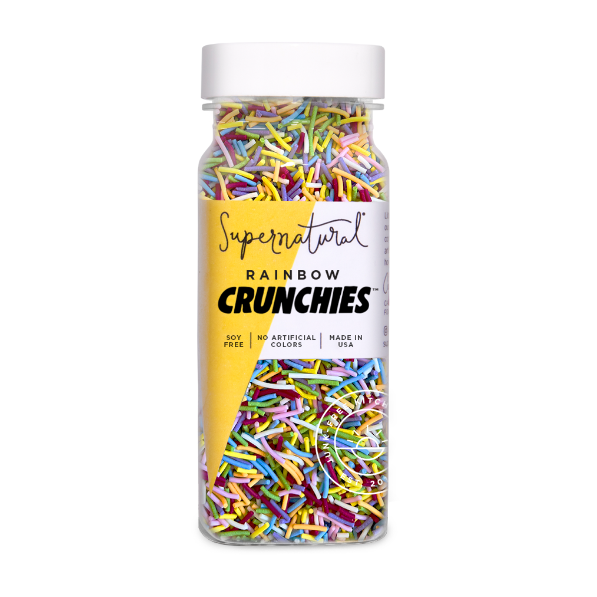 Supernatural Rainbow Crunchies Natural Sprinkles 3 oz