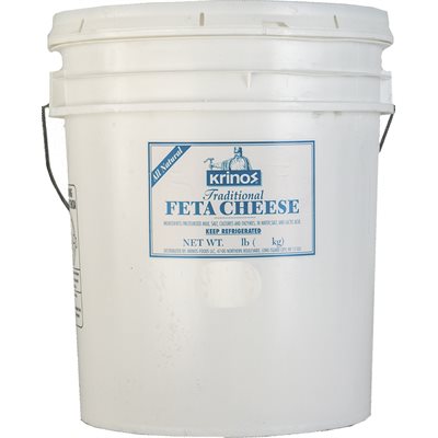 Wholesale Krinos Domestic Feta 5Gal Pail- Bulk