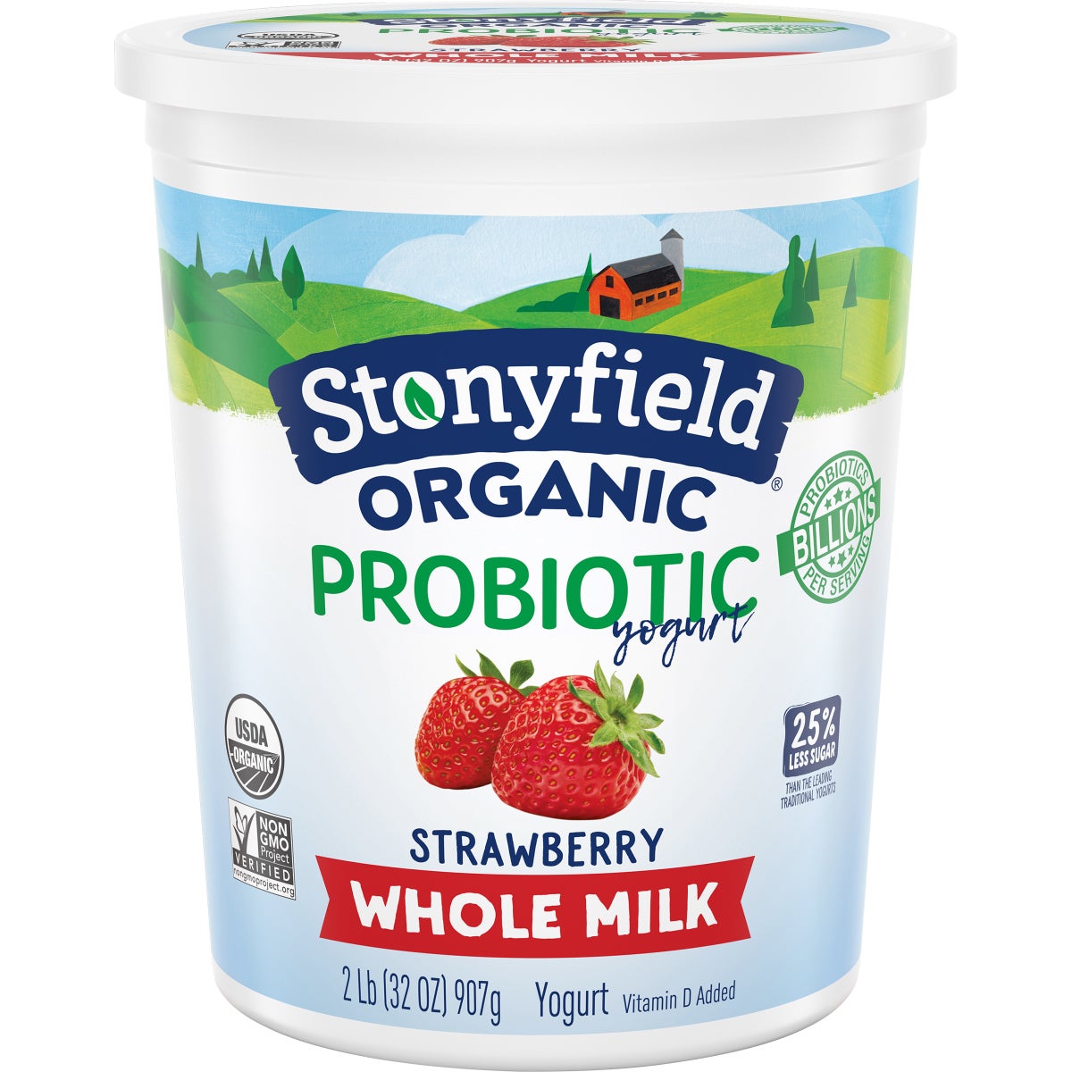 Stonyfield Farm Organic Strawberry Yogurt 32 Oz