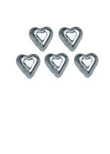 Madelaine Chocolate Silver Mini Hearts  (10 Lb.) 17.6 OZ Per Case