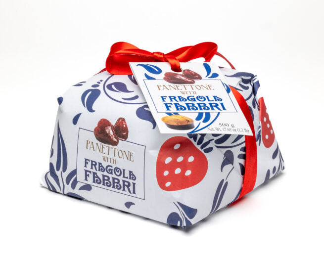 Panettone W/ Fragola Candied Strawberry Cake Fabbri 500 Gram