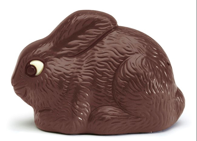 Wholesale Nirvana Classic Bunny- Hollow Milk Chocolate Figurine W/Accents In Cello Bag 3.5" Tall; 5.29 Oz.-12 Ct Case Bulk