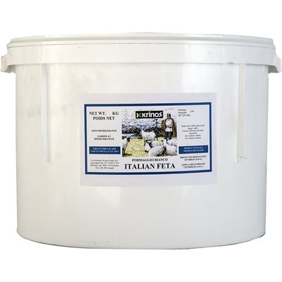 Krinos Italian Feta Cheese Approx 65lb plastic pail