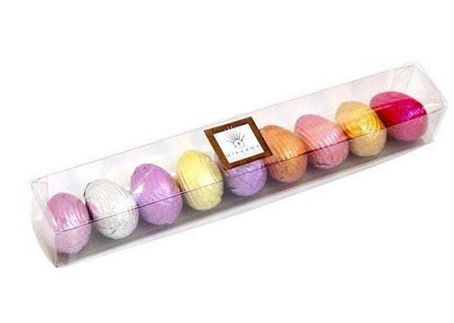 Wholesale Nirvana 9-Pc Foil-Wrapped Assorted Easter Eggs In Cello Box 3.35 Oz.-12 Ct Case Bulk