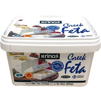 Wholesale Krinos Feta Cheese 900G Tub- Bulk