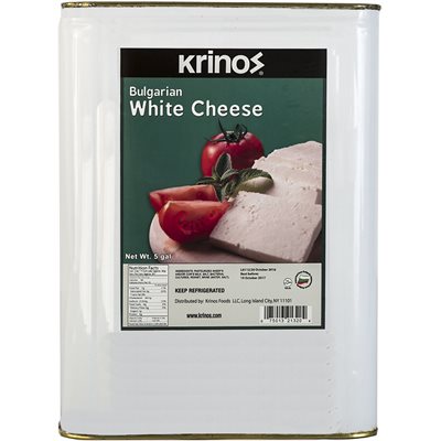 Krinos White Cheese Bulgarian 5 Gal Tin