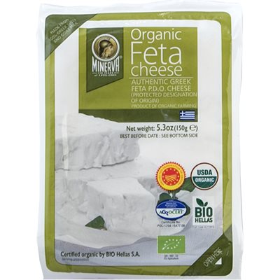 Minerva Organic Feta Cheese 150 G Vac Pack