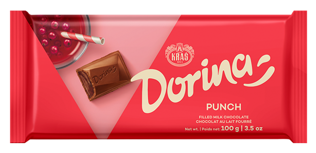 Wholesale Kras Dorina Punch Chocolate 100g-21 Ct Case Bulk