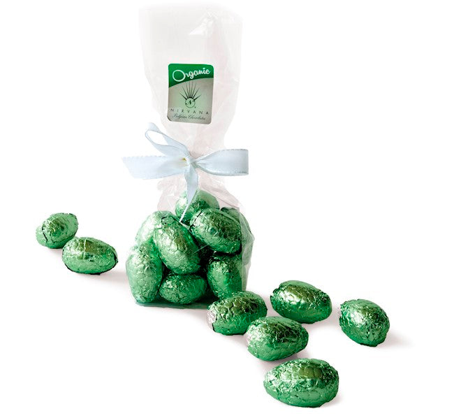 Wholesale 10 Pc. Organic Foil-Wrapped Milk Choc. Eggs In Cello Bag 4.23 Oz.-12 Ct Case Bulk