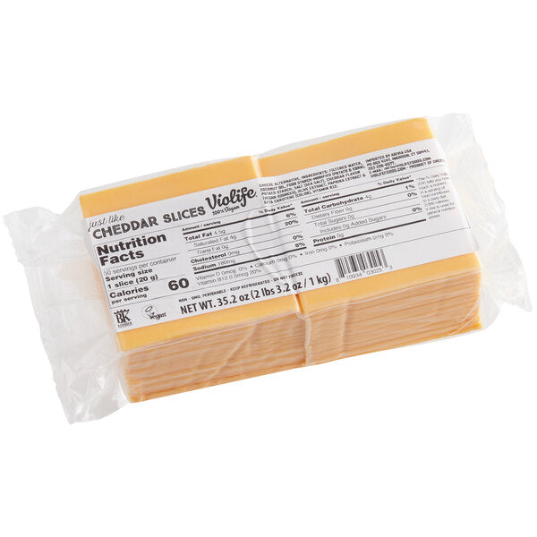 Wholesale Violife Vegan Sliced Cheddar Cheese 2.2 Lb Bulk