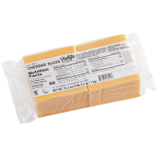Wholesale Violife Vegan Sliced Cheddar Cheese 2.2 Lb- Bulk