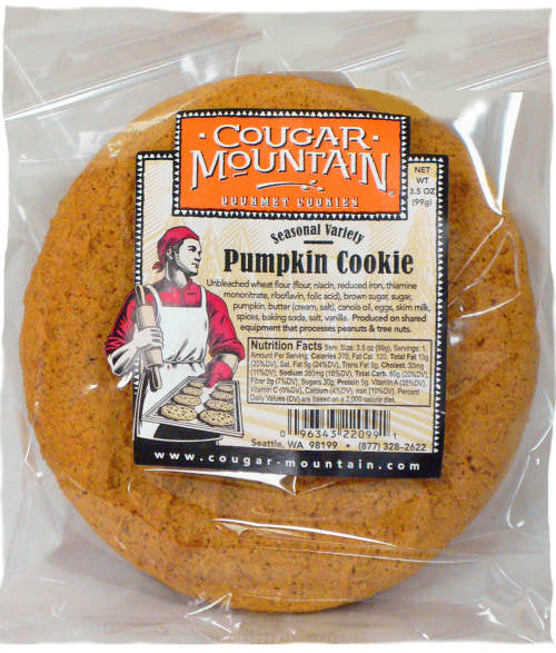 Cougar Mountain Pumpkin Variety Cookie 3.5 Oz Pouch