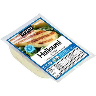 Wholesale Krinos Halloumi Cheese Blue Label 225G Vac Pack-45 Ct Case Bulk