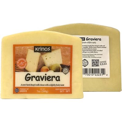 Wholesale Krinos Graviera 200G Wedge- Bulk