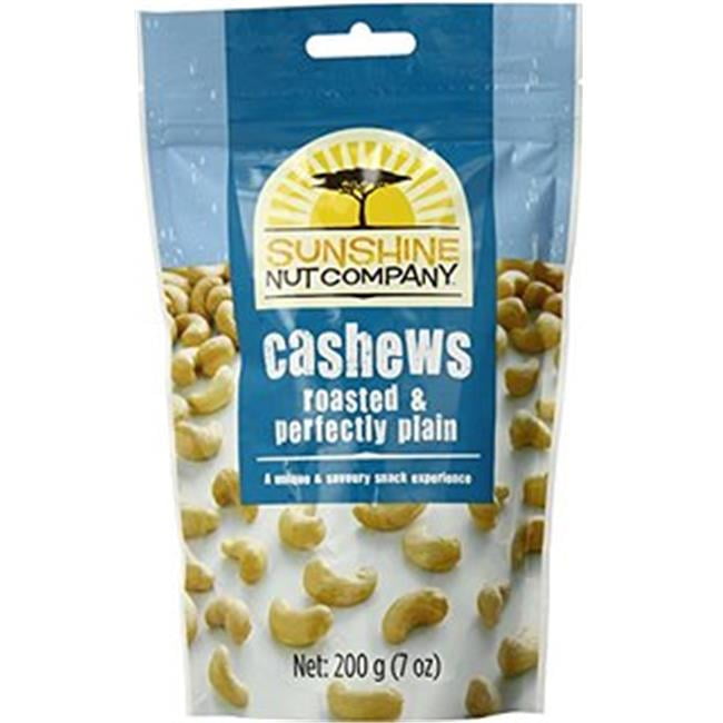 Sunshine Nut Company Perfectly Plain Roasted Cashews 7 Oz Bag