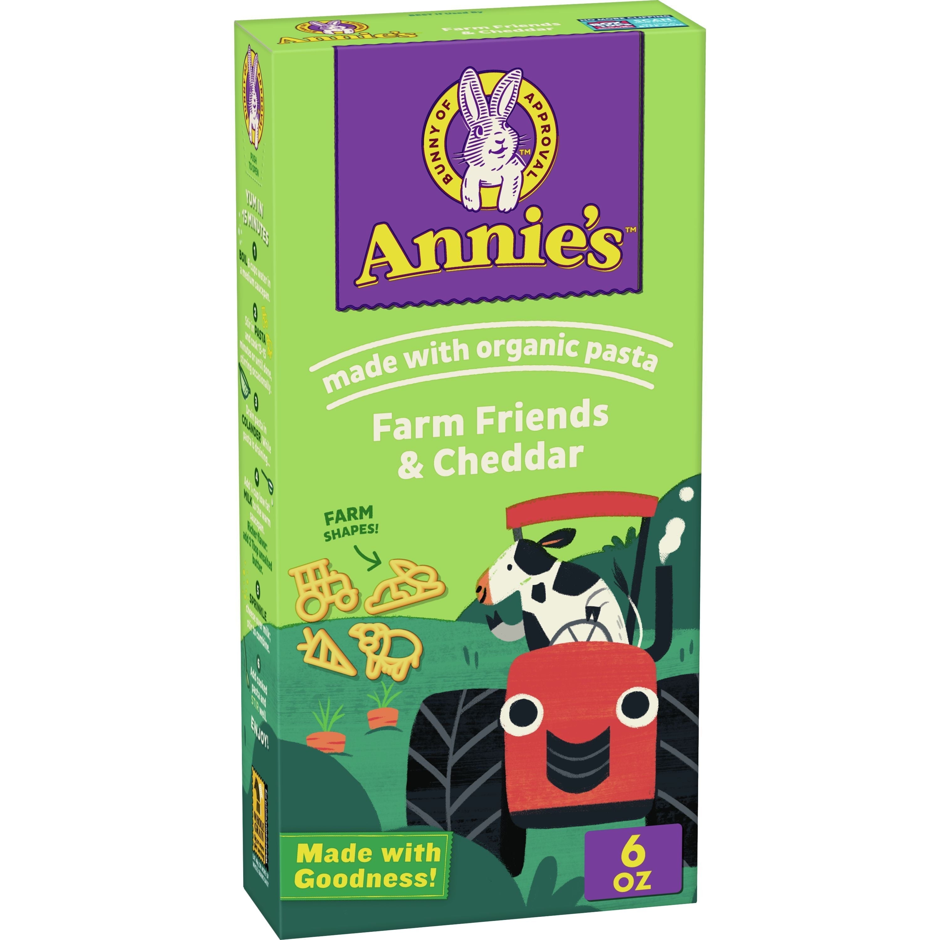 Annie's Homegrown Farm Friends Pasta & Cheddar 6 Oz Box