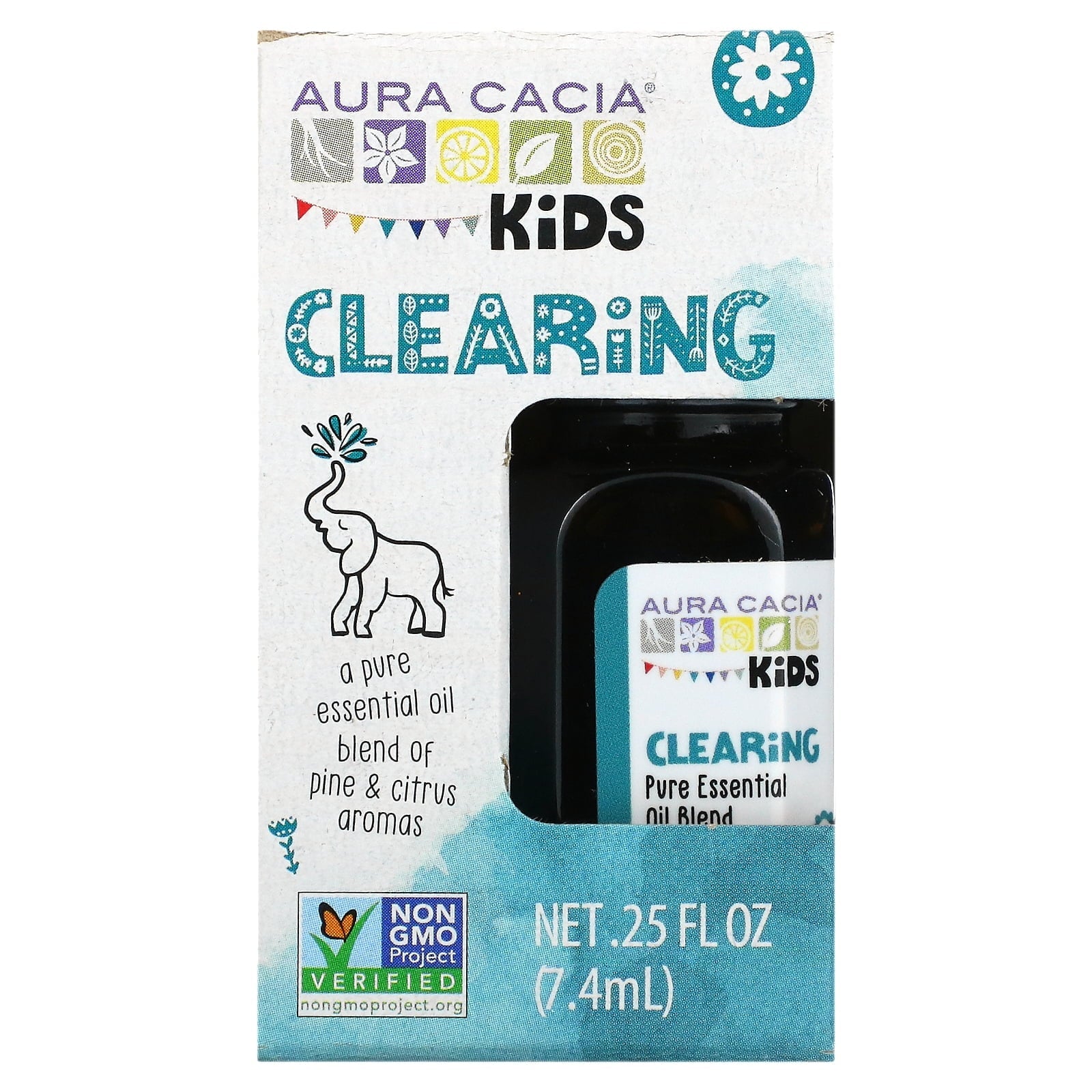 Aura Cacia Kids, Pure Essential Oil, Clearing, 0.25 oz Bottle