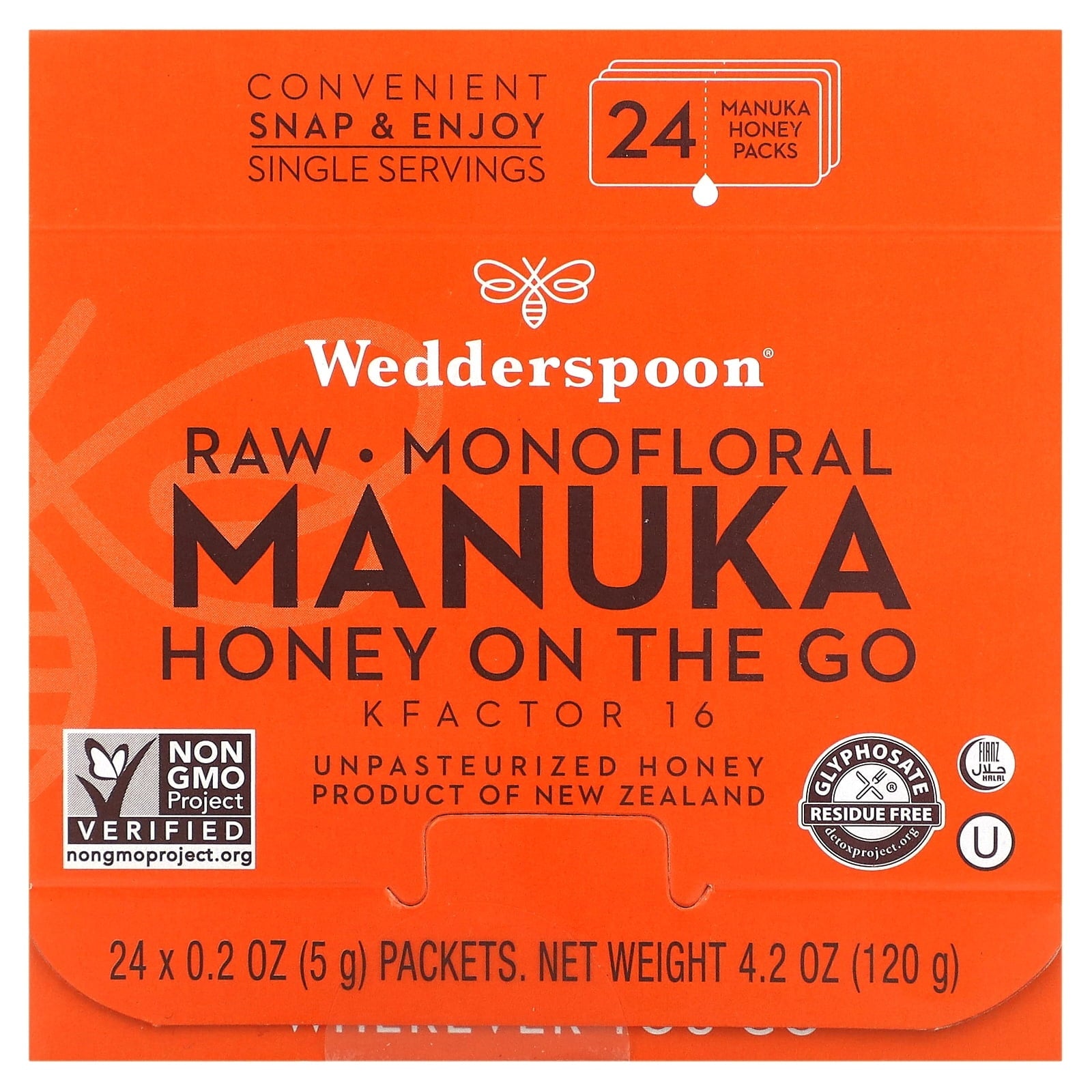 Wedderspoon Raw Premium Manuka Honey 4.2 Oz