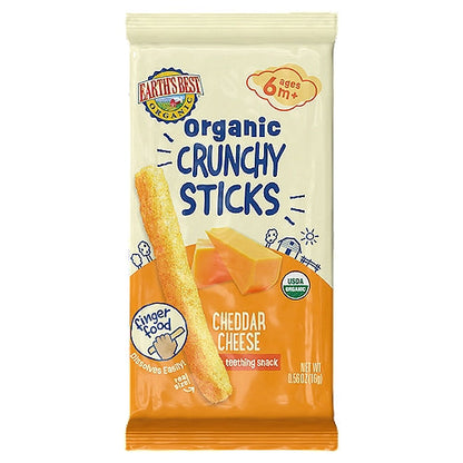 Wholesale Earth Kids Organic Crunchy Sticks Cheddar 0.56 oz- Bulk
