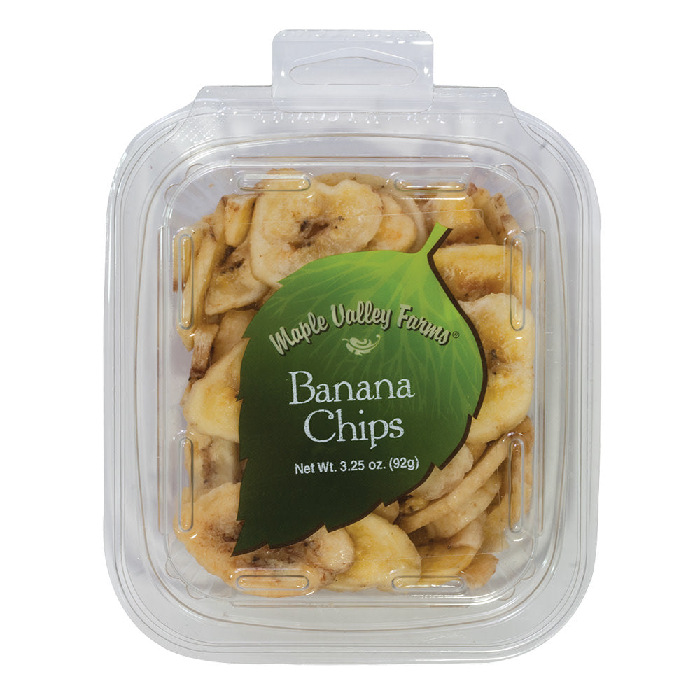 Wholesale Maple Valley Farms Banana Chips 3.25 Oz Peg Tub- Bulk