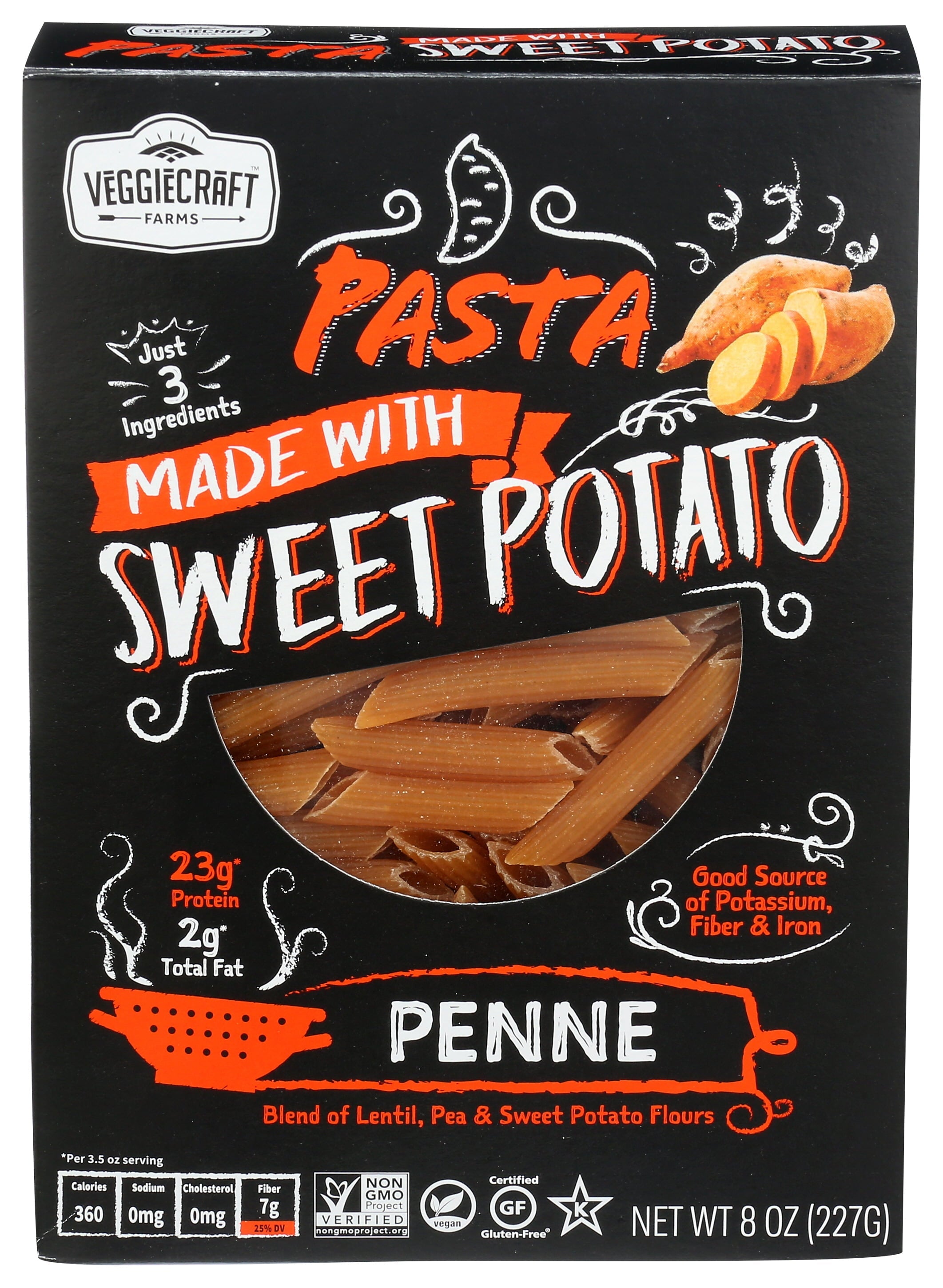 Veggiecraft Sweet Potato Penne 8 oz Bag