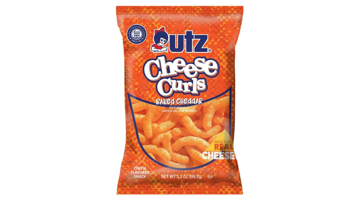Utz Baked Cheddar Cheese Curls, 3.5 Oz