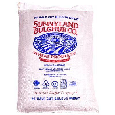 Wholesale Sunnyland Half Cut Bulgur #5 50 Lb Bag- Bulk