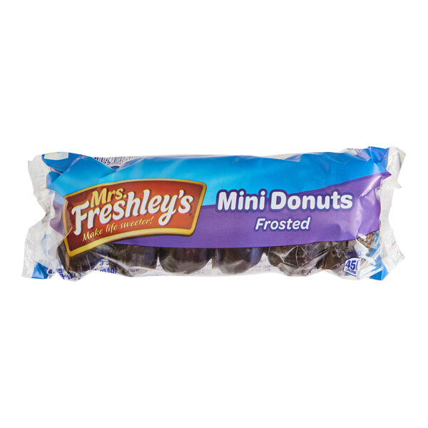 Mrs. Freshley's Mini Chocolate Frosted Donuts 3.3 Oz Packet