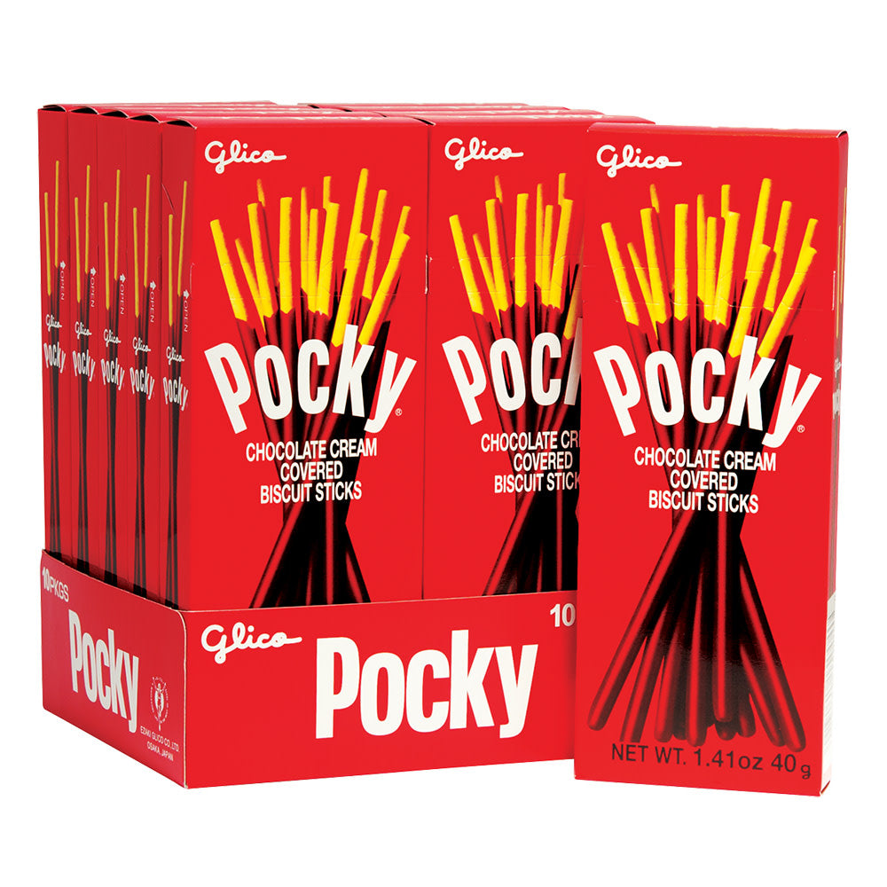 Wholesale Pocky Chocolate Covered Cookie Sticks 1.41 Oz Box- Bulk