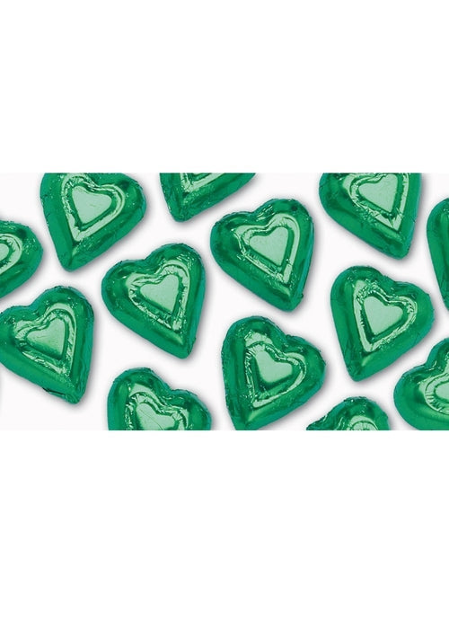 Madelaine Chocolate Green Mini Hearts (10 Lb.) 17.6 OZ Per Case
