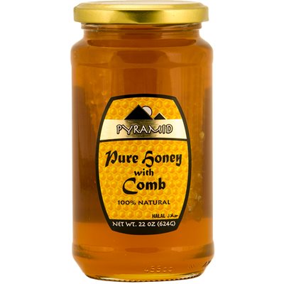 Pyramid Honey With Comb 624G (22 Oz) Jar