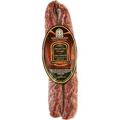 Wholesale GEORGE'S Smoked Tea Sausage (Cajna Kobasica) Approx. 20lb case-1 Ct Case Bulk