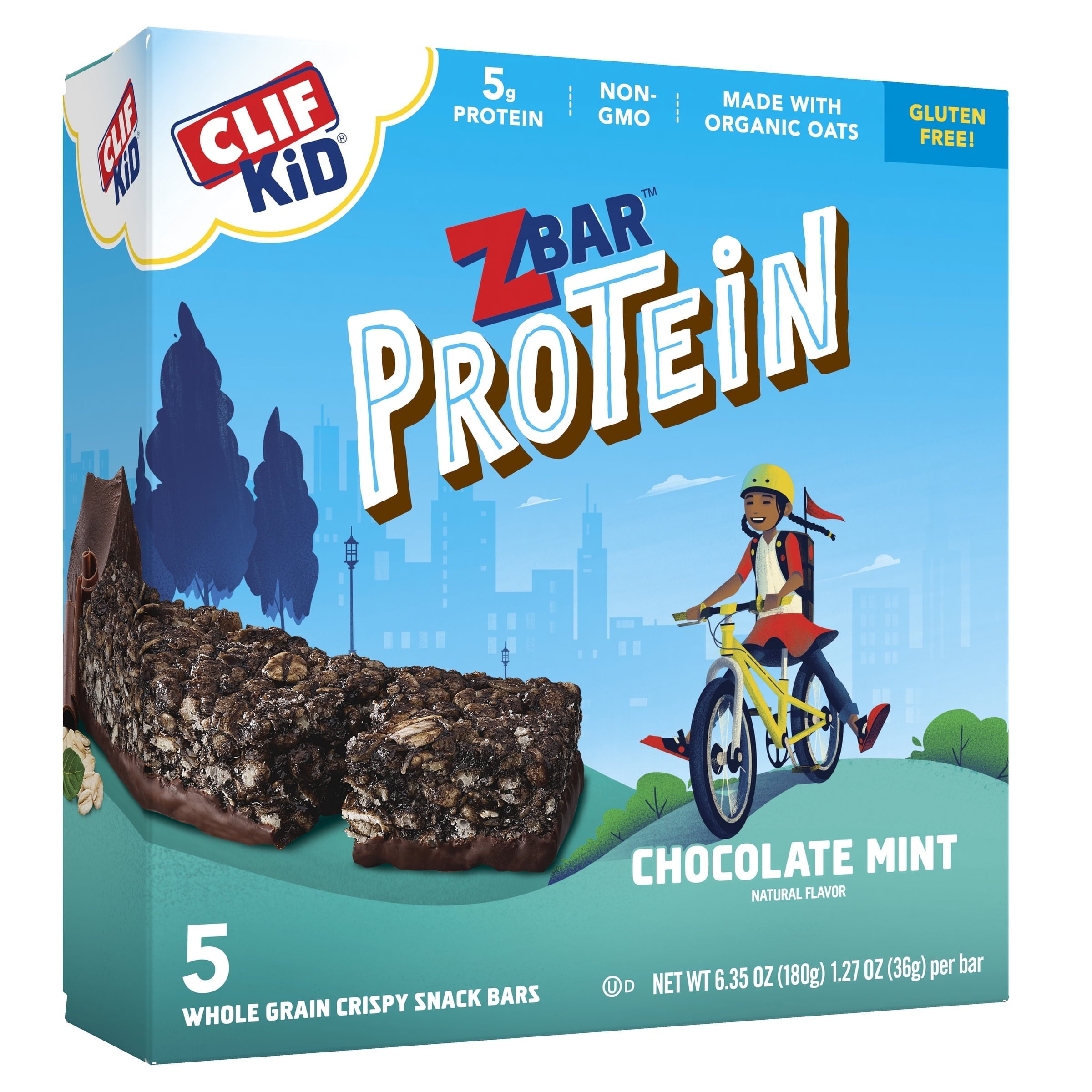 Clif Kid Zbar Protein Chocolate Mint 6.35 Oz Box