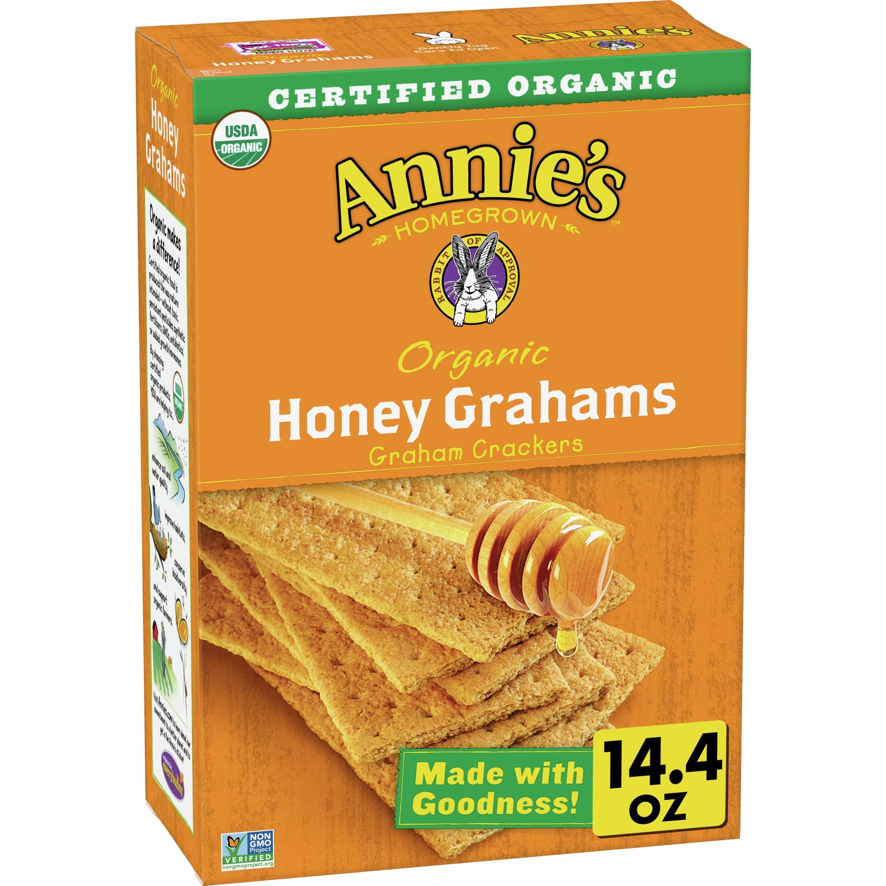 Annie's Homegrown Organic Honey Graham Crackers 14.4 Oz Box