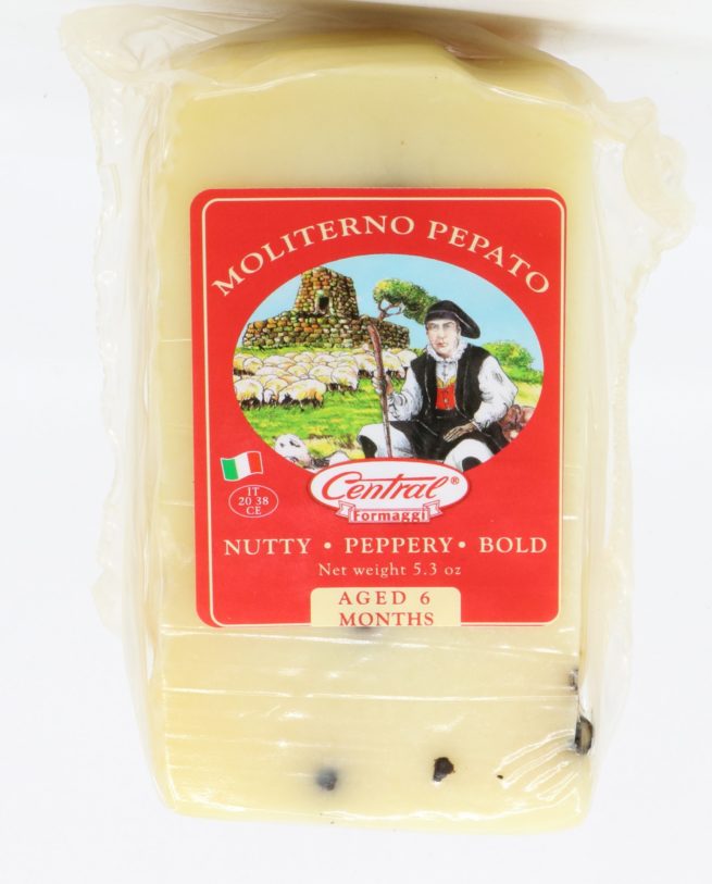 Wholesale Central Moliterno Pepato Wedges Cheese 5.3 OZ-12ct Case Bulk