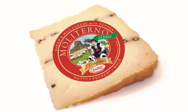 Wholesale Central Moliterno Pepato Large Wedge Cheese 7 OZ-8ct Case Bulk