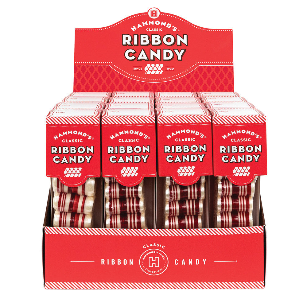 Wholesale Hammond'S Peppermint Ribbon Candy 3 Oz-16ct Case Bulk