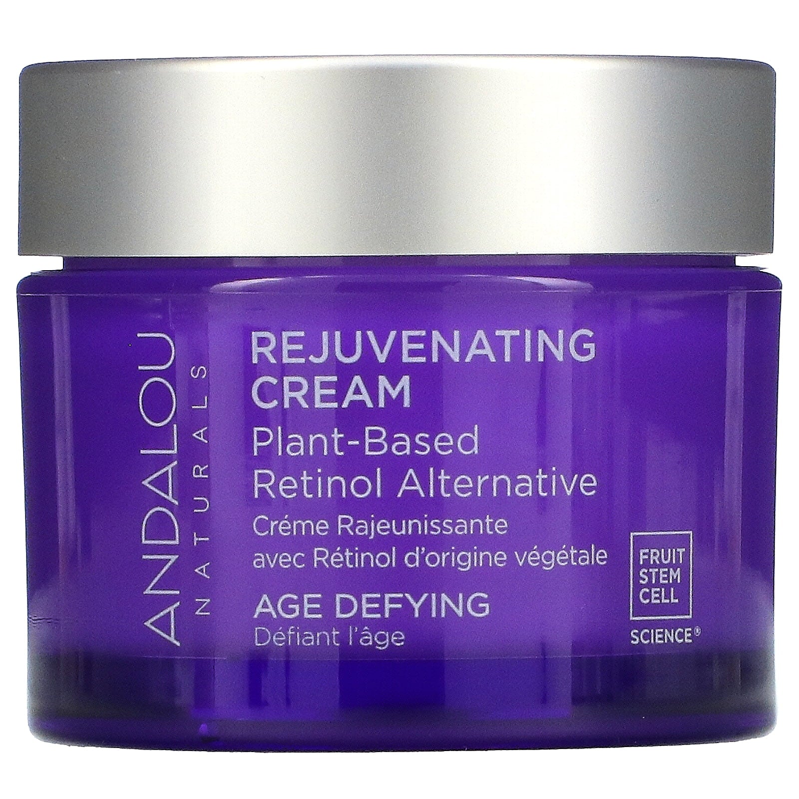 Andalou Naturals Rejuvenate Retinol Alternative Cream 1.7 oz Jar